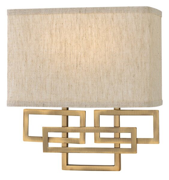 HK-LANZA2-BR Lanza 2 Light Wall Light In Brushed Bronze
