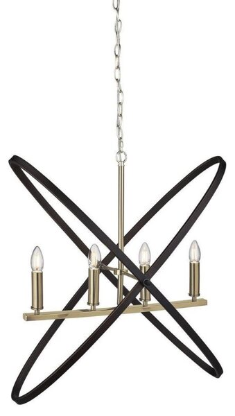 Searchlight 8244-4BZ Hoopla 4 Light Ceiling Pendant Light In Bronze