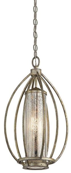 KL/ROSALIE/P Rosalie 1 Light Pendant Light In Sterling Gold