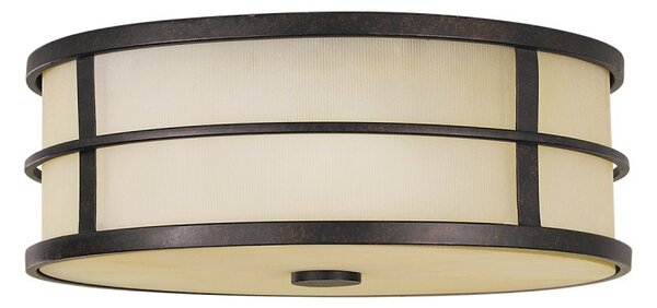 FE-FUSION-F Fusion 3 Light Flush Ceiling Light In Grecian Bronze