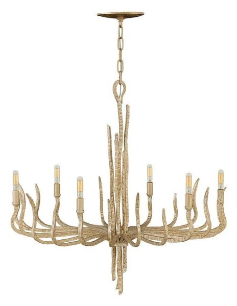 HK/SPYRE6CCPG Spyre 6 Light Ceiling Chandelier In Champagne Gold