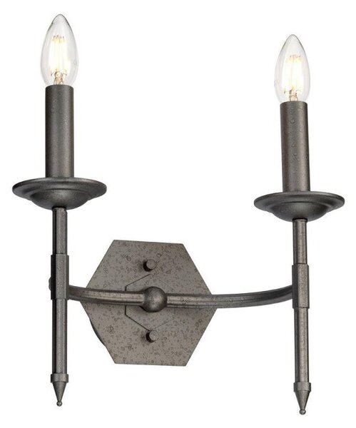 Elstead CROWN2 Crown 2 Light Wall Light In Iron Gate