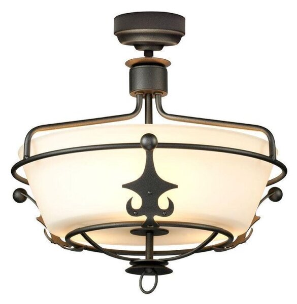 Elstead WINDSOR/SFGR Windsor 3 Light Semi Flush/Pendant In Graphite