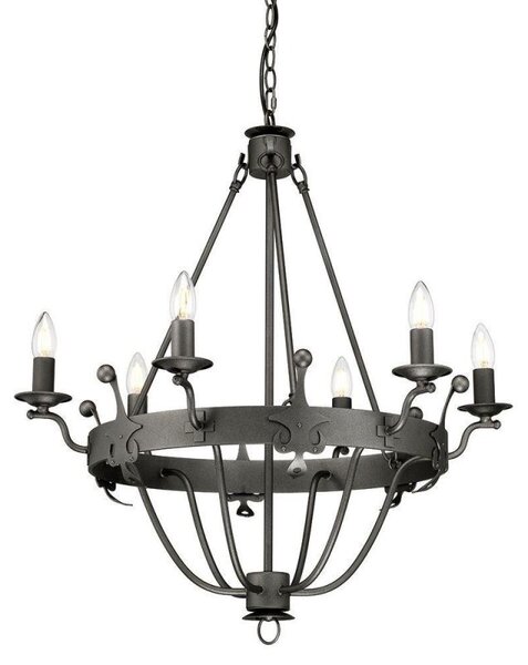 Elstead WINDSOR6GR Windsor 6 Light Chandelier In Graphite