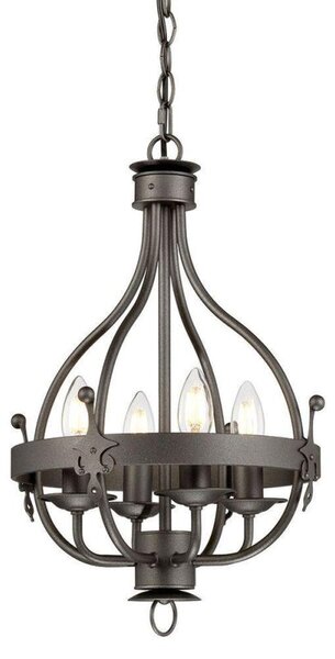 Elstead WINDSOR4GR Windsor 4 Light Pendant Chandelier In Graphite