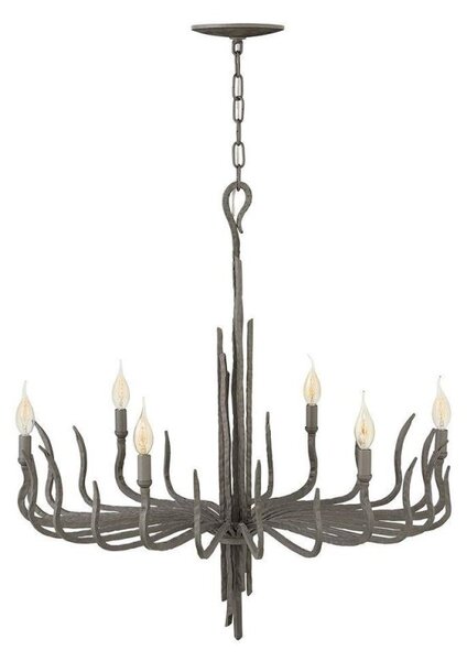HK/SPYRE6CMMB Spyre 6 Light Ceiling Chandelier In Metallic Matte Bronze