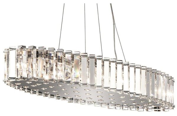 KL/CRYSTSKYE/I/L Crystal Skye 12 Light Island Chandelier In Chrome