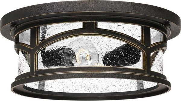 QZ/MARBLEHEAD/F Marblehead 2 Light Outdoor Flush Ceiling Light In Bronze