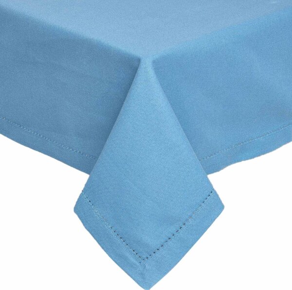 Homescapes Plain cotton Airforce Blue Tablecloth, 54 x 54 Inches