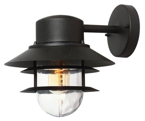 Elstead COPENHAGENBK Copenhagen 1 Light Outdoor Wall Lantern In Black