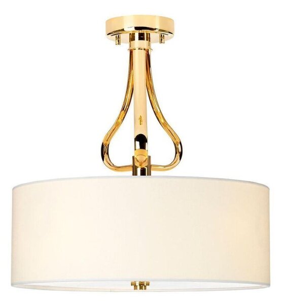 BATH/FALM/SFPG Falmouth 3 Light Semi Flush Ceiling Light In Polished Gold