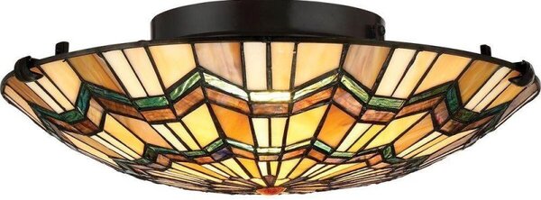 QZ/ALCOTT/F Alcott 2 Light Flush Ceiling Light In Valiant Bronze