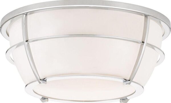 QZ/CHANCE/FPC Chance 2 Light Bathroom Flush Ceiling Light In Polished Chrome