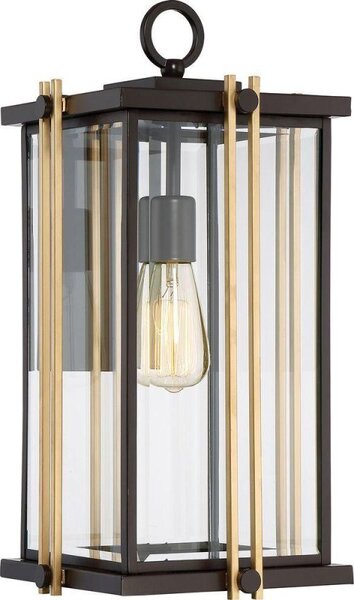 QZ/GOLDENROD2/L Golden Rod Large Outdoor Wall Lantern In Bronze - H: 508mm