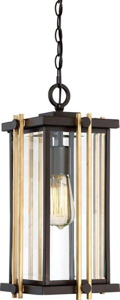 QZ/GOLDENROD8/M Golden Rod Outdoor Chain Lantern In Bronze