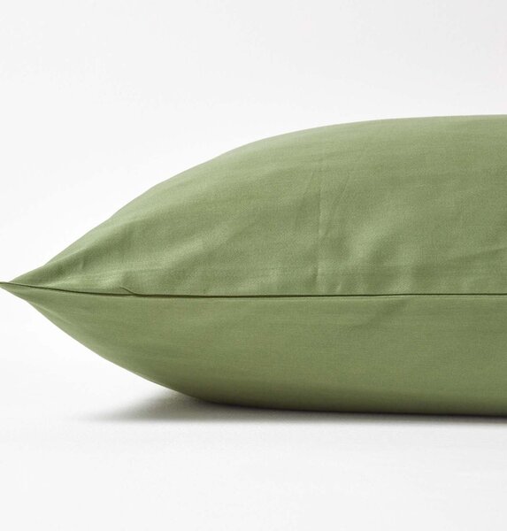 Moss Green European Pillowcase Organic Cotton 400 TC, 40 x 40cm