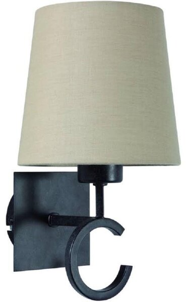 Mantra M5216 Argi1 Light Wall Light In Brown Oxide With Brown Shade