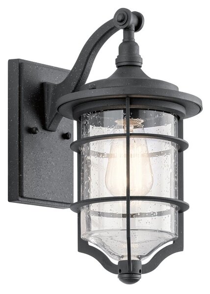 KL-ROYALMARINE2-S Royal Marine Small Outdoor Wall Lantern In Black - H: 337mm