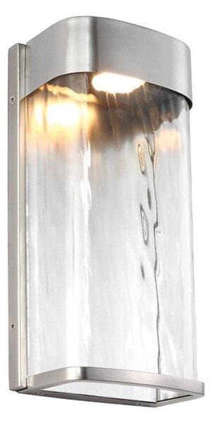 FE/BENNIE/LPBS Bennie Large Outdoor LED Wall Light In Painted Brushed Steel