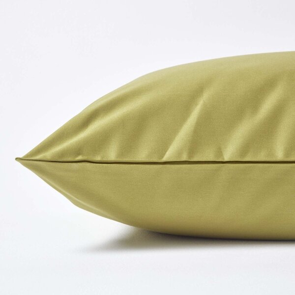 Olive Green European Pillowcase 1000 TC, 40 x 80cm