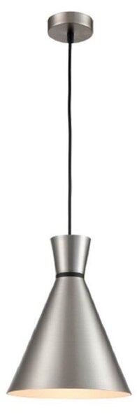 Franklite PCH210 Happy 1 Light Small Ceiling Pendant In Satin Nickel - Dia: 250mm