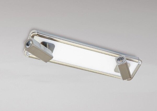 Mantra M5254 Ibiza 2 Light LED Flush Ceiling Spotlight In Satin Nickel