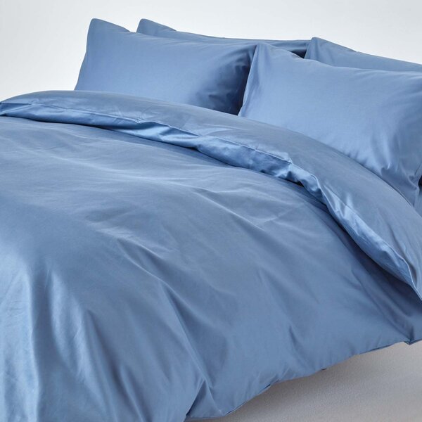 Air Force Blue Egyptian Cotton Duvet Cover with Pillowcases 1000 Thread Count, Single