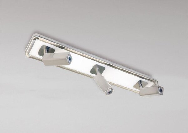 Mantra M5252 Ibiza 3 Light LED Flush Ceiling Spotlight In Satin Nickel
