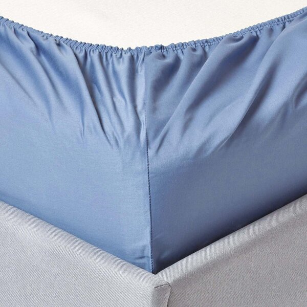 Air Force Blue Egptian Cotton Fitted Sheet 1000 Thread Count, Single