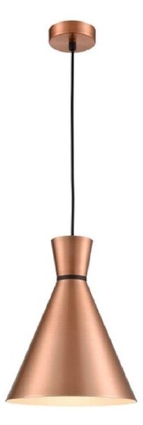 Franklite PCH216 Happy 1 Light Small Ceiling Pendant In Satin Copper - Dia: 250mm