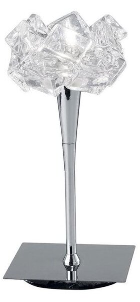 Mantra M3958 Artic 1 Light Table Lamp In Chrome With Clear Glass