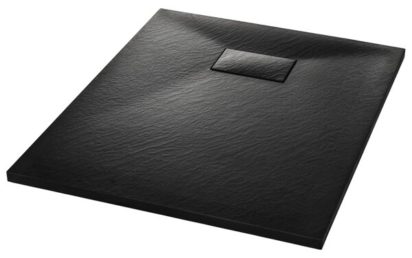 Shower Base Tray SMC Black 90x70 cm