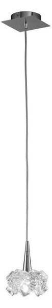 Mantra M3953 Artic 1 Light Small Pendant Light In Chrome With Clear Glass