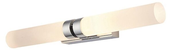 2 Light Bathroom Wall Light In Chrome Plate And Frosted Acrylic