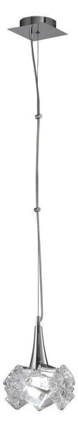 Mantra M3963 Artic 1 Light Large Ceiling Pendant In Chrome With Clear Glass