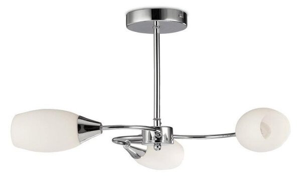 Denia 3 Light Semi Flush Ceiling Light In Chrome