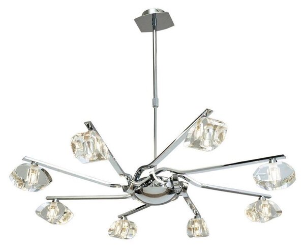 Mantra M0410 Alfa 8 Light Telescopic Ceiling Pendant/Semi Flush Light In Chrome