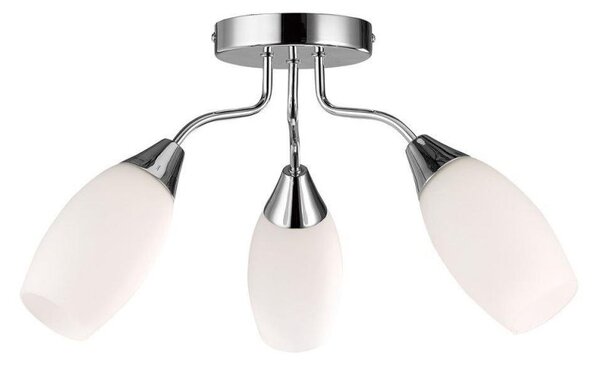 Denia 3 Light Ceiling Light In Chrome
