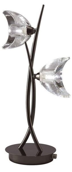 Mantra M1460BC Eclipse 2 Light Table Lamp In Black Chrome