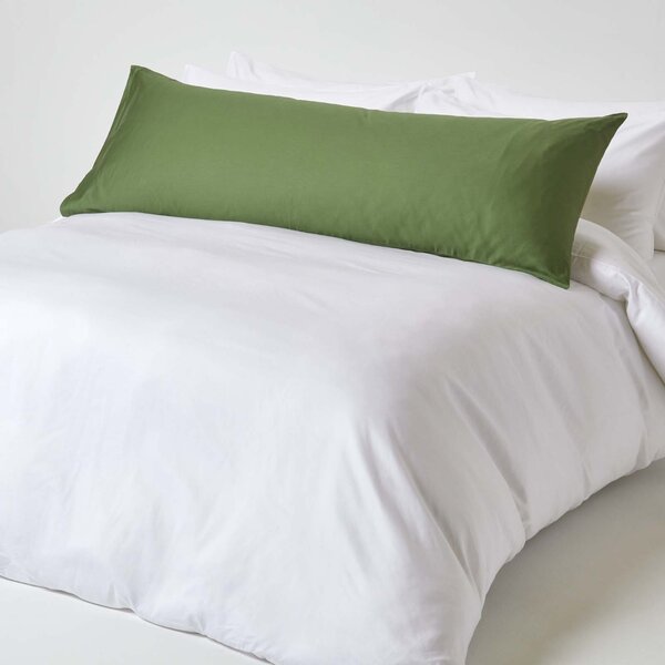 Moss Green Organic Cotton Housewife Pillowcase 400 TC, Body Pillowcase