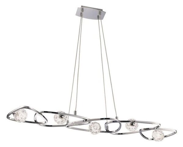 Mantra M5012 Lux 5 Light Linear Ceiling Pendant In Chrome