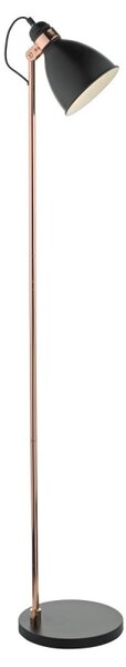 Dar FRE4922 Frederick 1 Light Floor Light In Black And Copper