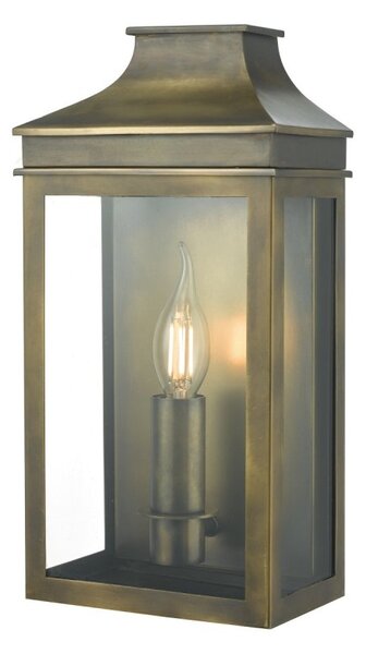 Dar VAP5245 Vapour 1 Light Outdoor Wall Light In Brass And Glass