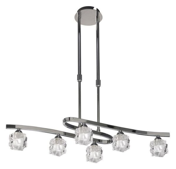 Mantra M1841 Ice 6 Light Telescopic Convertible Ceiling Light In Chrome
