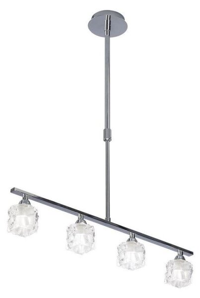 Mantra M1847 Ice 4 Light Telescopic Ceiling Pendant Light In Chrome