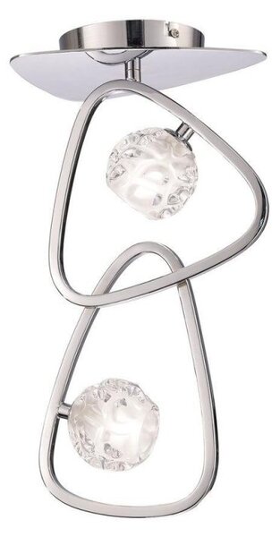 Mantra M5015 Lux 2 Light Semi Flush Ceiling Light In Chrome