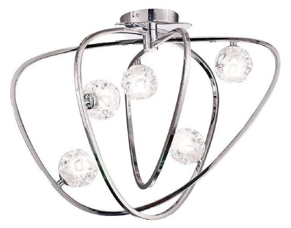 Mantra M5014 Lux 5 Light Semi Flush Ceiling Light In Chrome