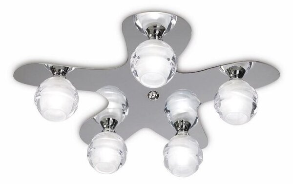 Mantra M1809 Loop 5 Light Flush Ceiling Light In Chrome