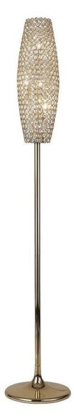 Diyas IL30768 Kos 4 Light Floor Light In French Gold And Clear Crystals