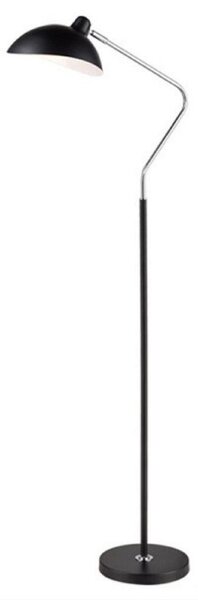 S244 Standard Lamp 1 Light Floor Light In Matt Black And Chrome